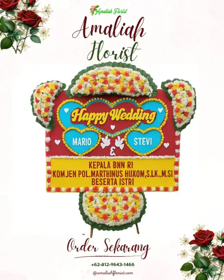 Papan Bunga Pernikahan Cinunjang